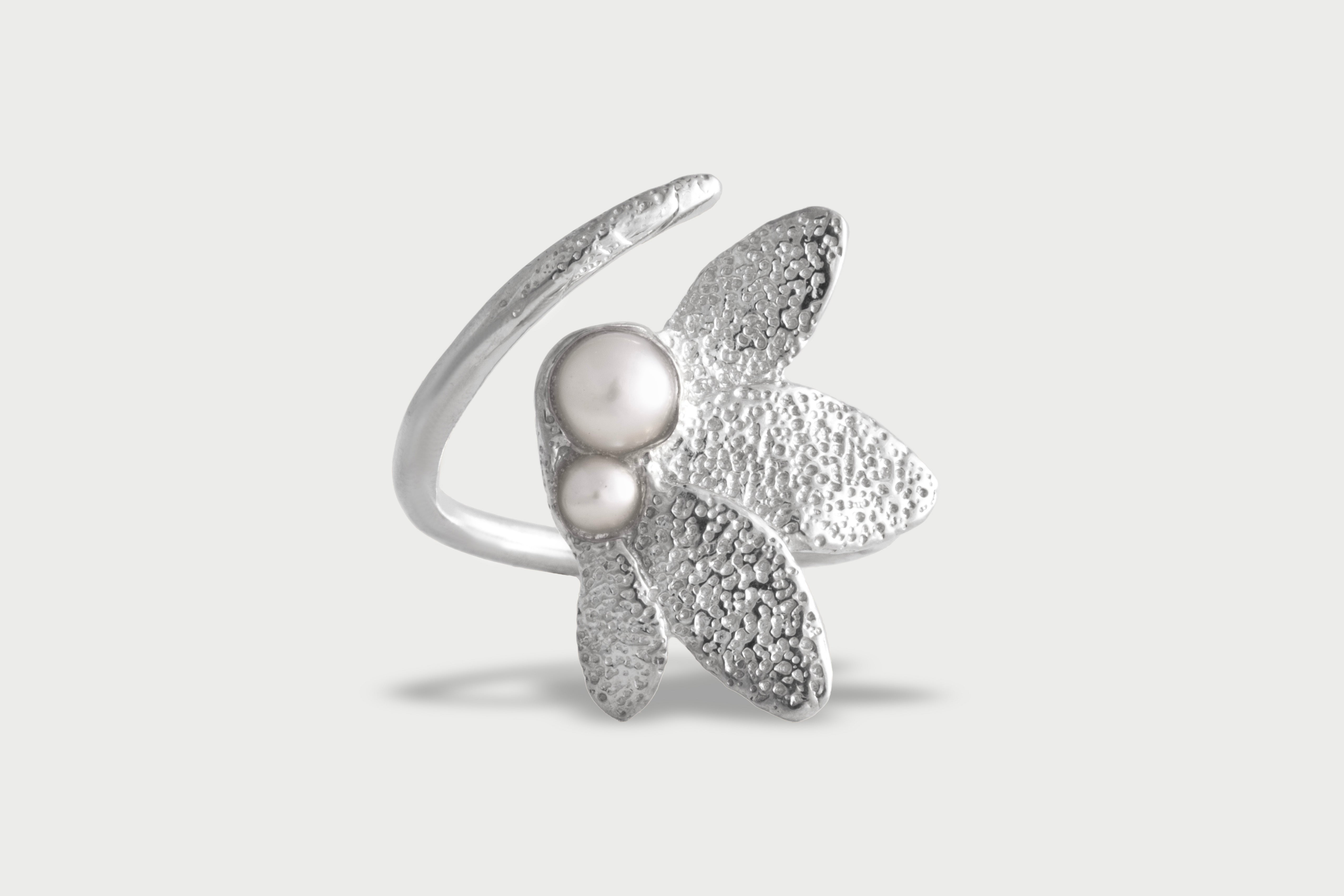 Anello A Punta Scorrevole Con Pendente A Forma Di Fiore Di Plumeria In - Foto 13