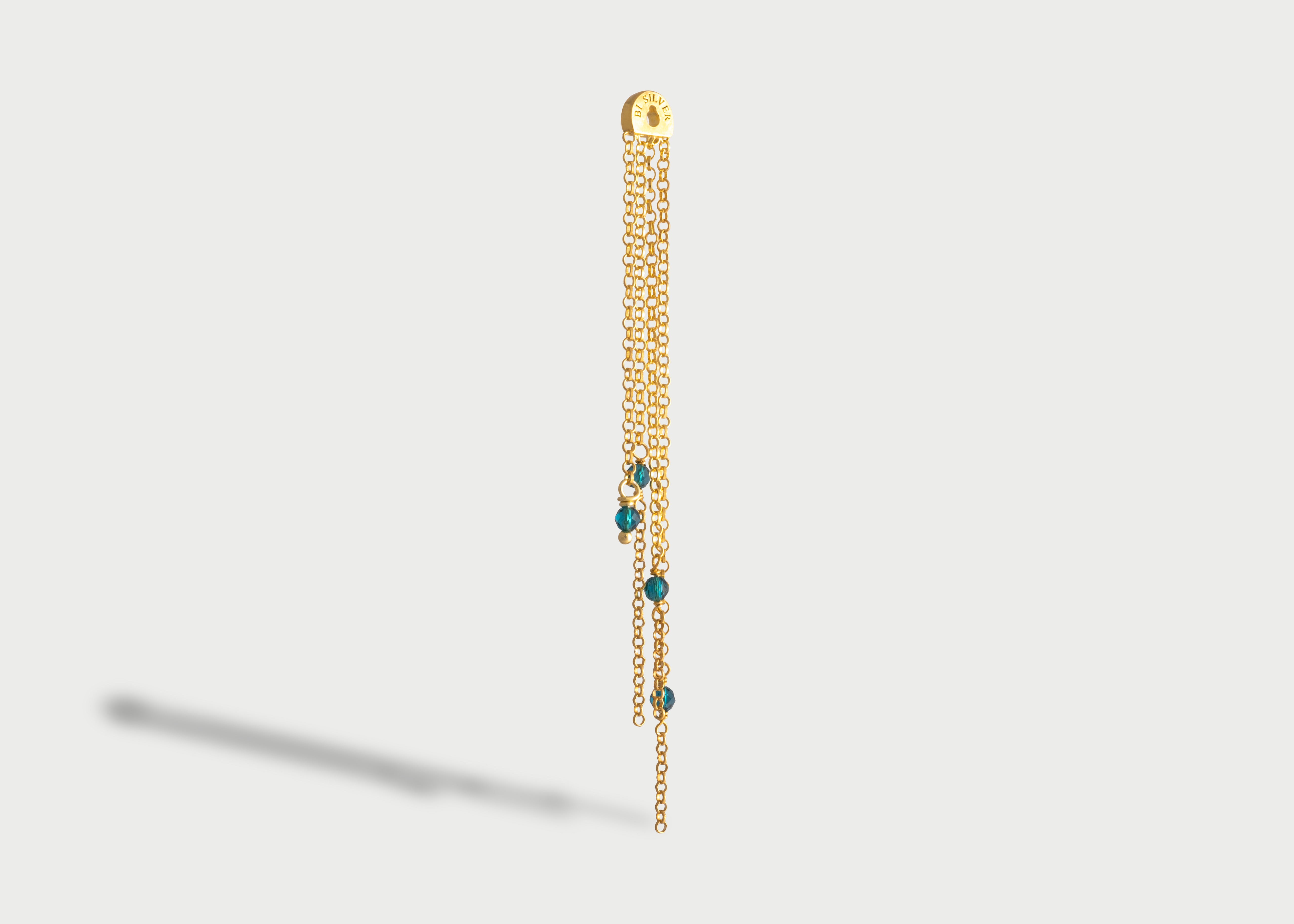 Gold Plated Ocean Pendant Chain Charm – Bi Silver