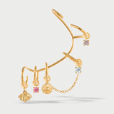 Ear Cuff Multi Hoops Placcato Oro