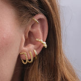 Ear Cuff Multi Hoops Aura Placcato Oro