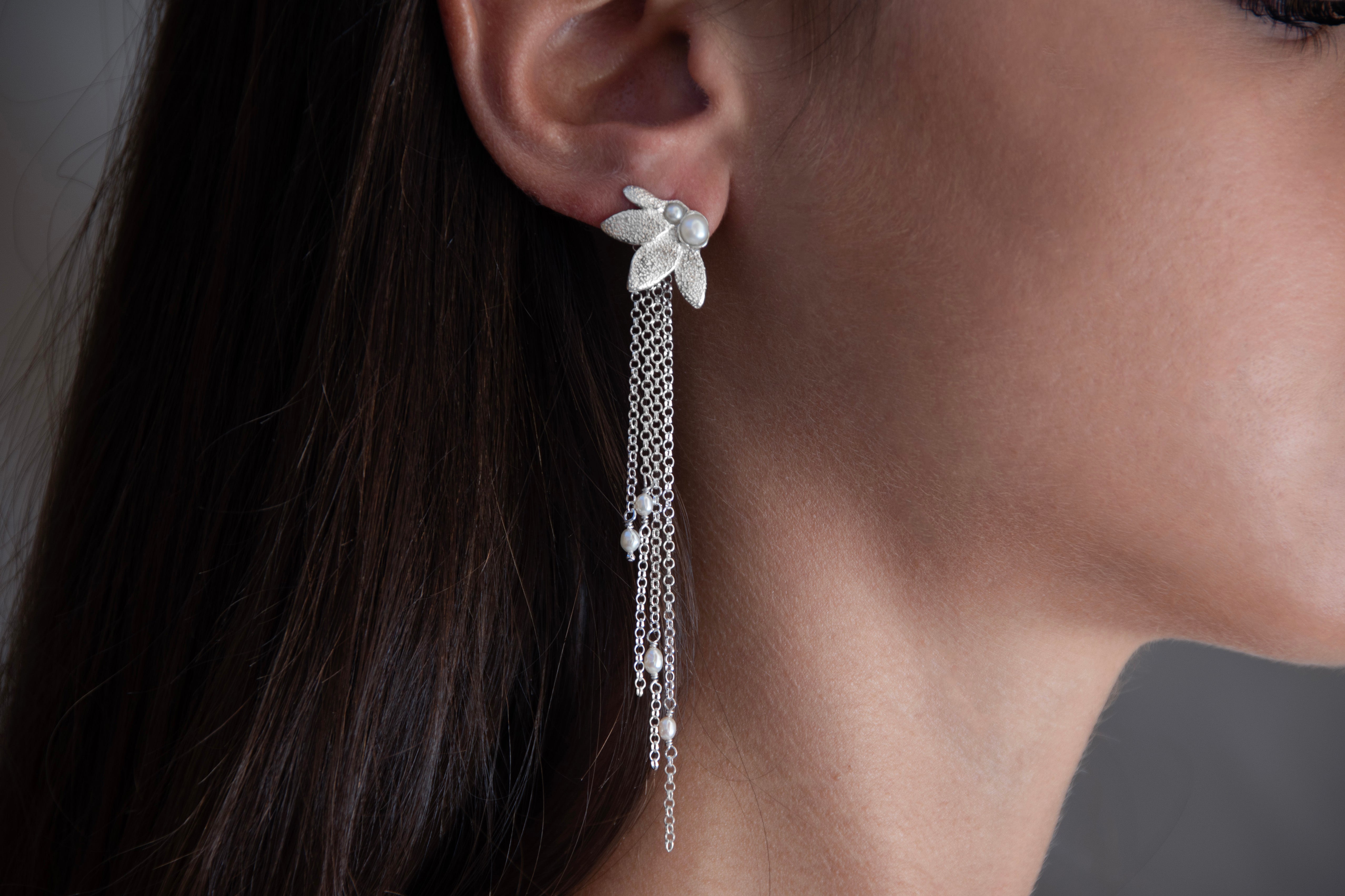 Orecchini pendenti con doppia perla naturale, orecchini a bottone con goccia in argento sterling e perle d'acqua dolce, orecchini da sposa, regalo per lei - Italia Orecchini pendenti con doppia perla naturale, orecchini a bottone con goccia in argento sterling e perle d'acqua dolce, orecchini da sposa, regalo per lei - Italia